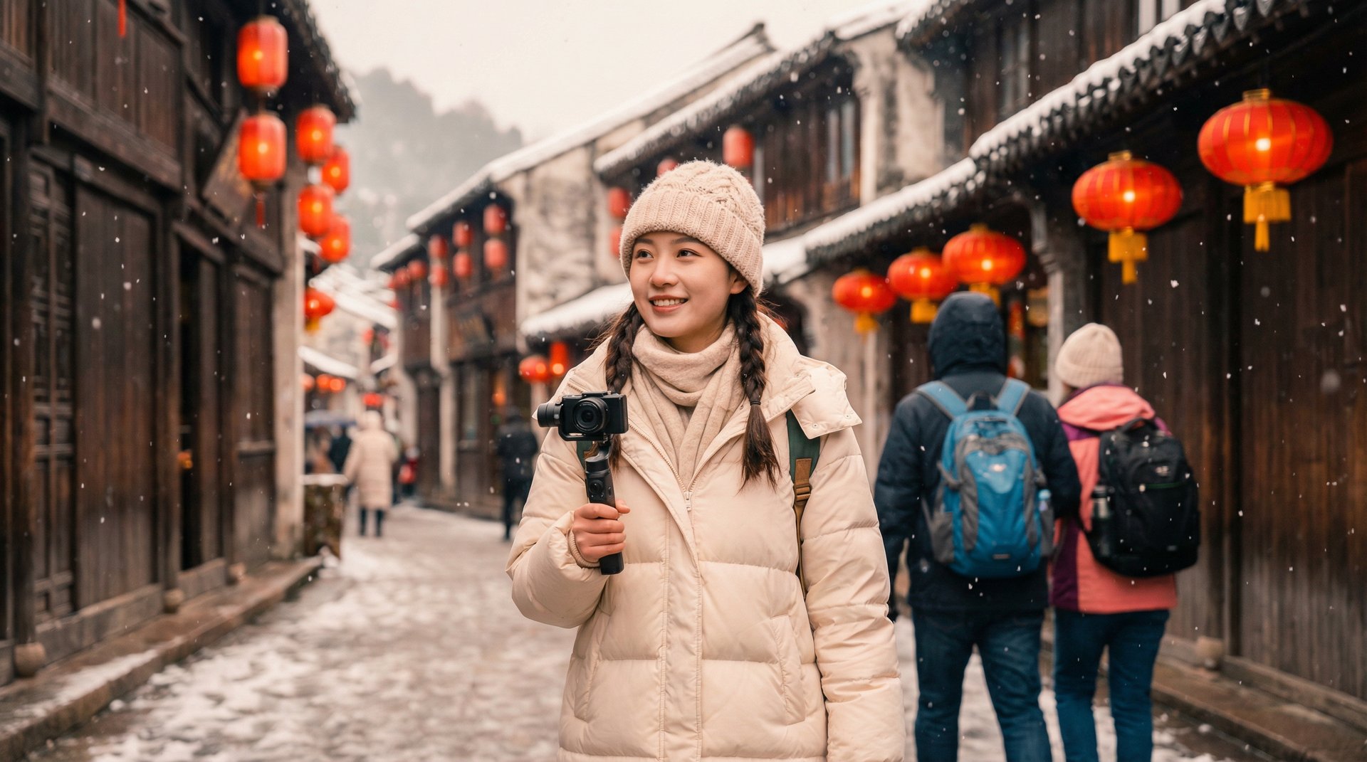网红美女宠物旅行视频